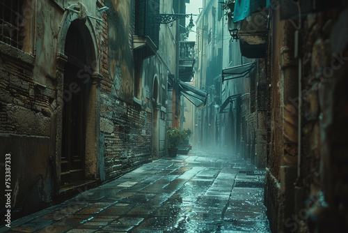 Zephyr carries the scent of rain through narrow alleys