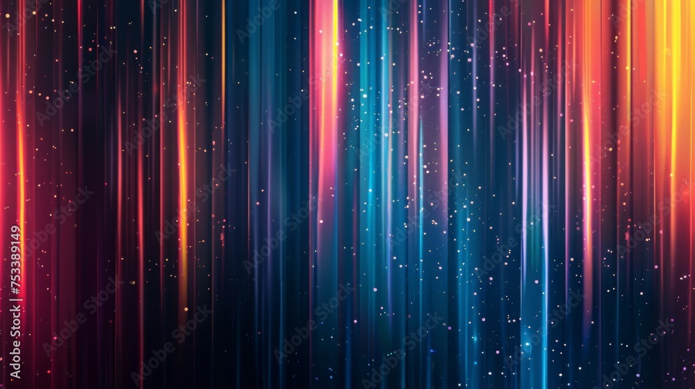 Abstract background with vertical lines of light, glowing in blue and orange color Abstract background with vertical lines of light, glowing in blue and orange color