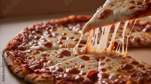 A delicious pizza with cheese and toppings