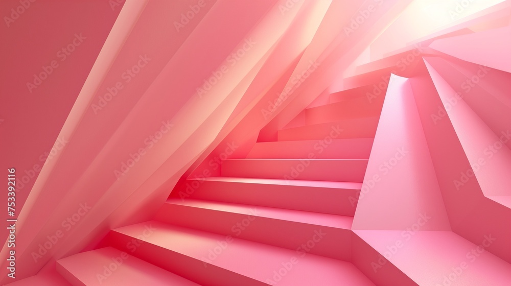 Obraz premium Abstract Pink Geometric Background - Abstract Background
