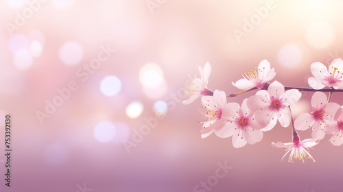 Beautiful pink cherry blossom background