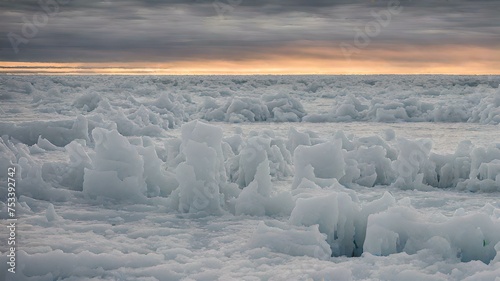 landscape with ice melt
