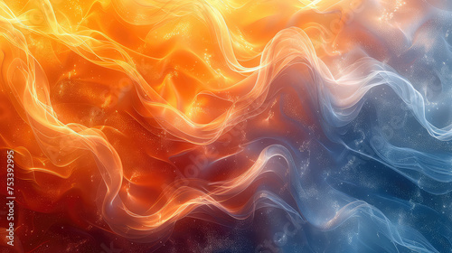 Abstract wavy smoke background. Created with Ai