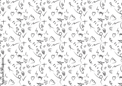 abstract hand drawn seamless pattern background design © farid