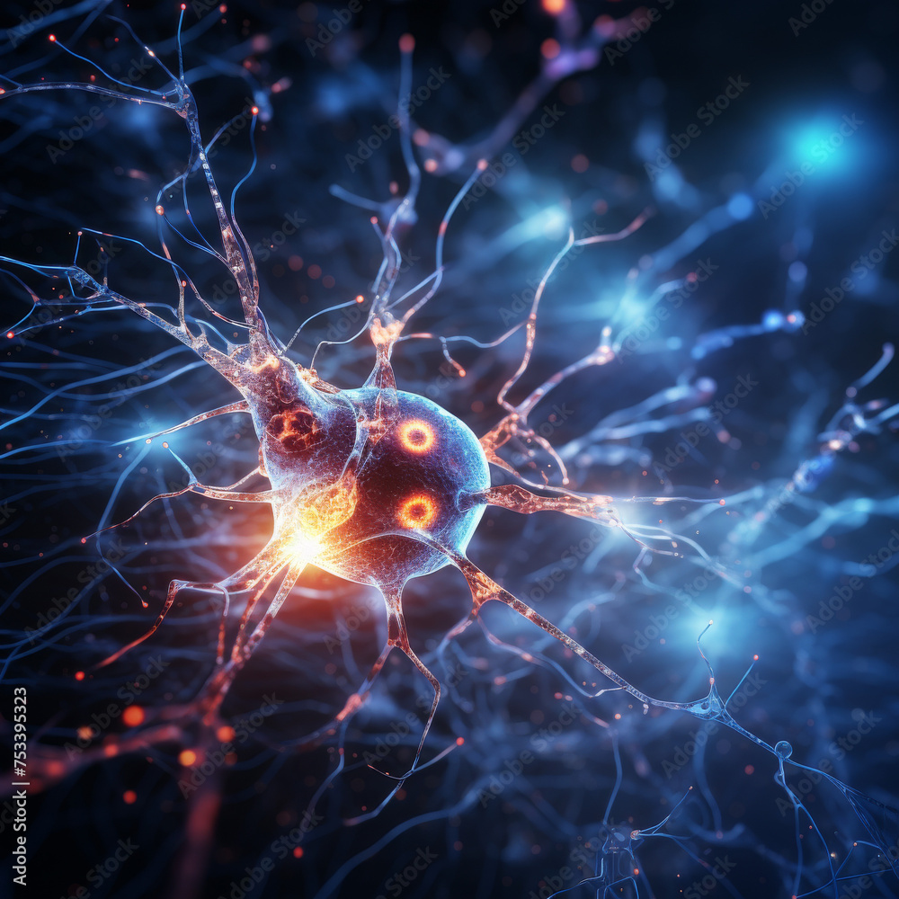 Digital Rendering of Neurons and Synaptic Activity

