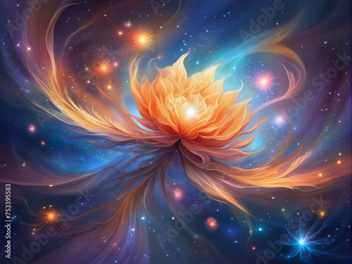 Abstract background made with cosmic flower.