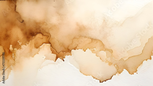 light-brown-watercolor-stain-bleeding-into-the-fibers-of-a-textured-white-watercolor-paper-edges