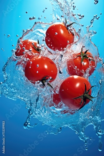 Cherry tomatoes in the midd...