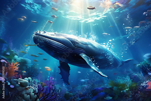brutal-whale-big-whale-in-the-sea_generative ai © kim