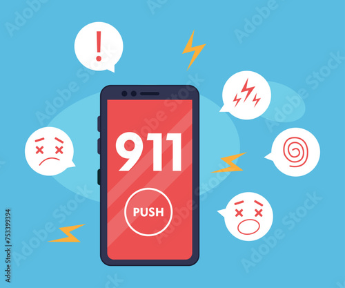911 emergency call in smartphone app