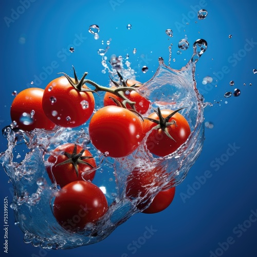 Cherry tomatoes in the midd...