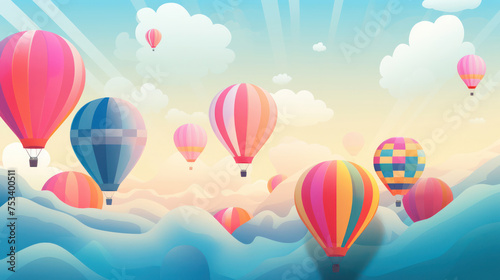 Colorful Balloon Adventure: A Whimsical Journey through the Summer Sky