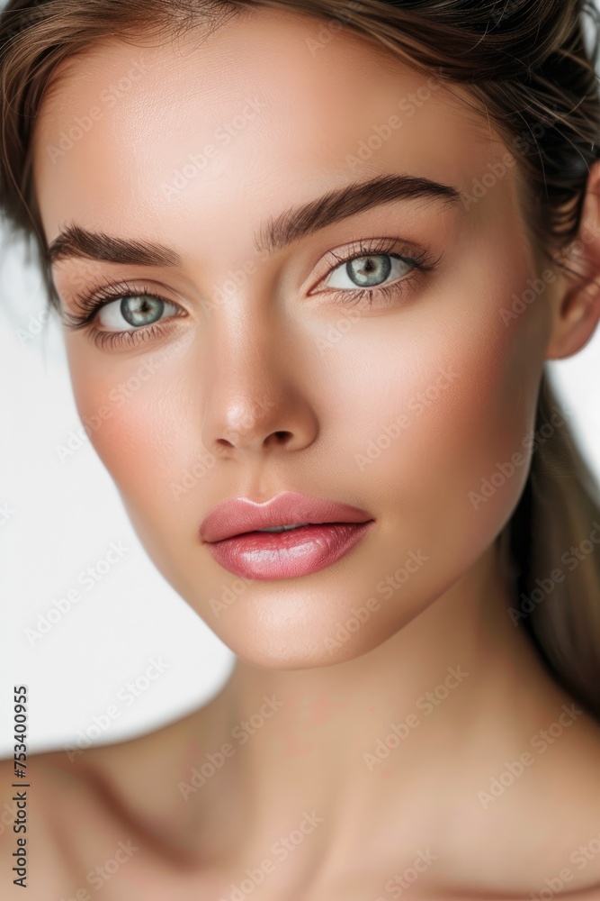 Beauty portrait of a young beautiful woman with healthy clean skin Beauty portrait of a young beautiful woman with healthy clean skin