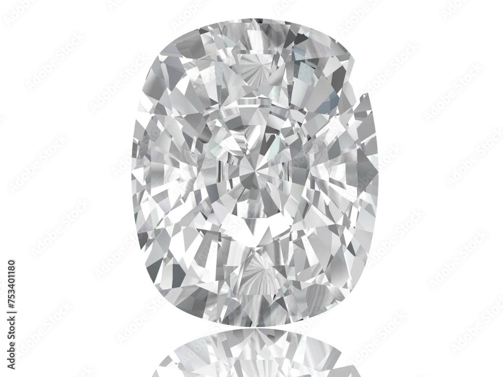 diamond on white background (high resolution 3D image) diamond on white background (high resolution 3D image)
