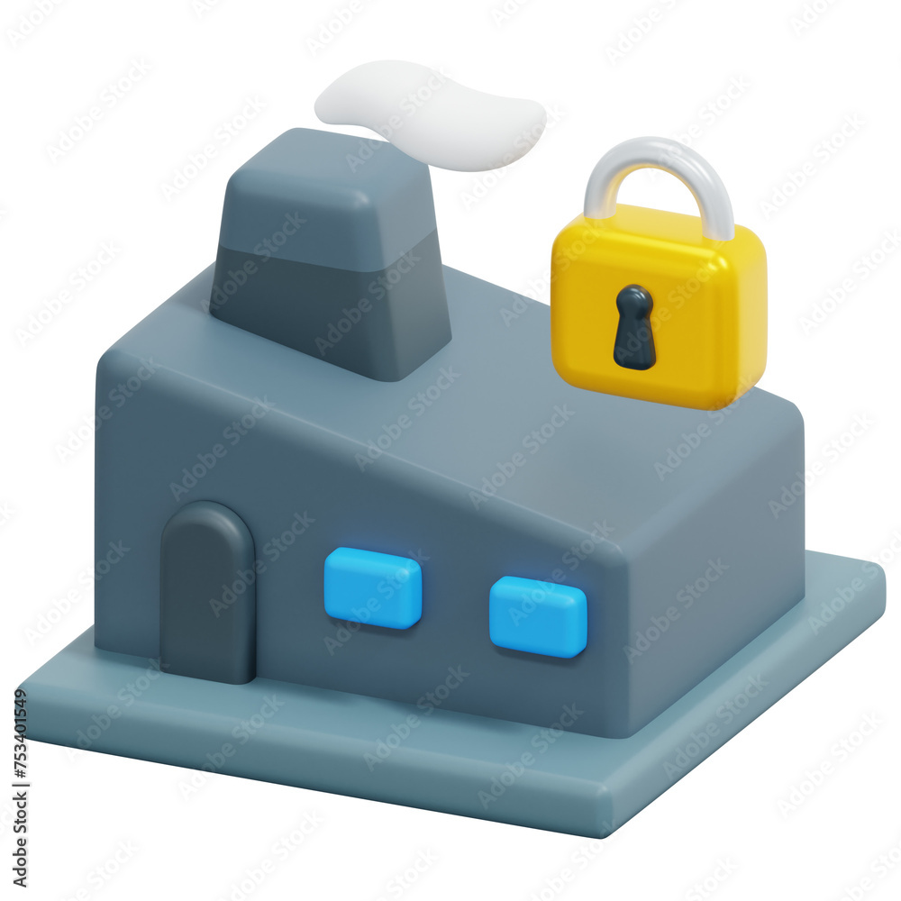 factory 3d render icon illustration factory 3d render icon illustration