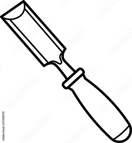 Chisel Outline Illustration Vector