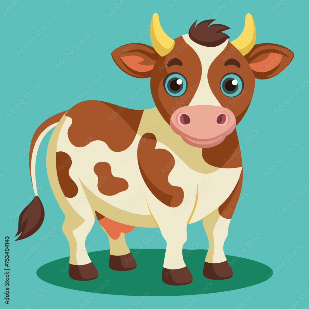 Cow, heifer, ladybird, pet, vector, illustration, draw, cartoon, pretty, cute Cow, heifer, ladybird, pet, vector, illustration, draw, cartoon, pretty, cute