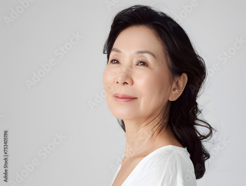 生き生きとした美しさを兼ね備えた50代日本人女性のポートレート