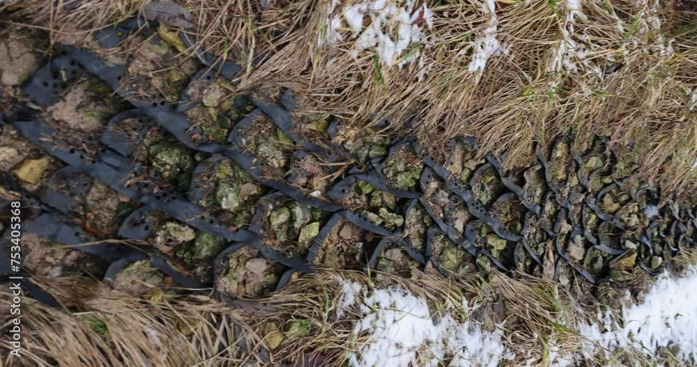 black plastic net for shore reinforcement, plastic geogrid on the riverbank in the hills black plastic net for shore reinforcement, plastic geogrid on the riverbank in the hills