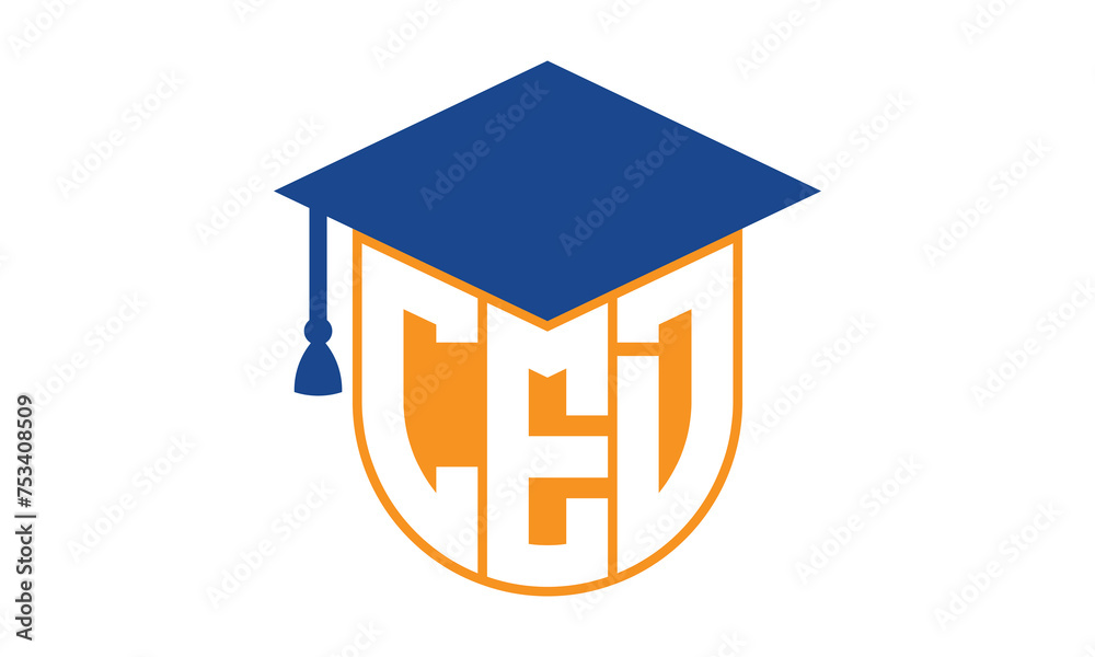 CED initial letter academic logo design vector template. school college ...