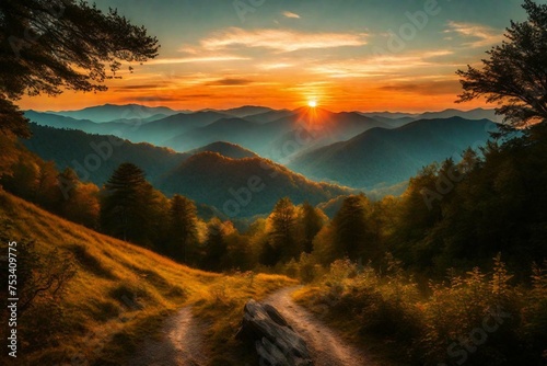 sunrise in the mountains © kashif