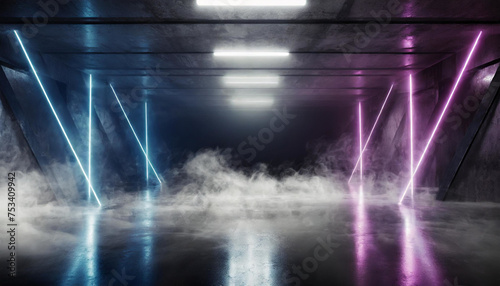 Futuristic Neon Zone: Sci-Fi Warehouse Transformed into a Cyber Studio