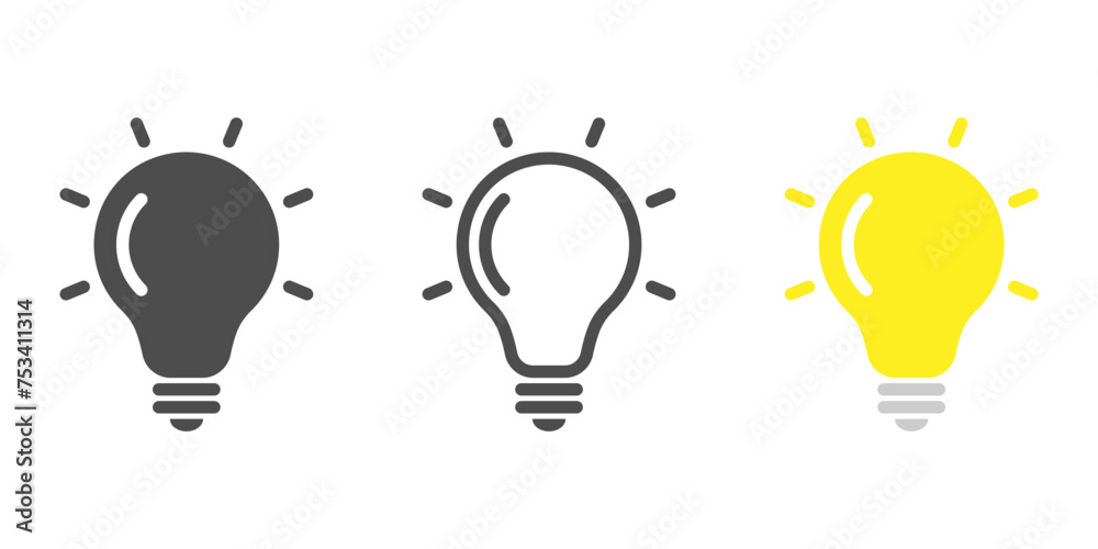 vector collection of lights, lights icon, lamp, bulb