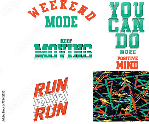 Slogan Vector Art Illustration.  Vintage Slogan T shirt Print Design. #slogan #vector