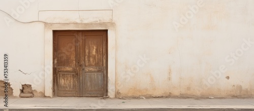 white and brown door at a closed store