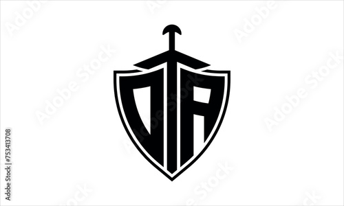 OA initial letter shield icon gaming logo design vector template. batman logo, sports logo, monogram, polygon, war game, symbol, playing logo, abstract, fighting, typography, icon, minimal, knife logo