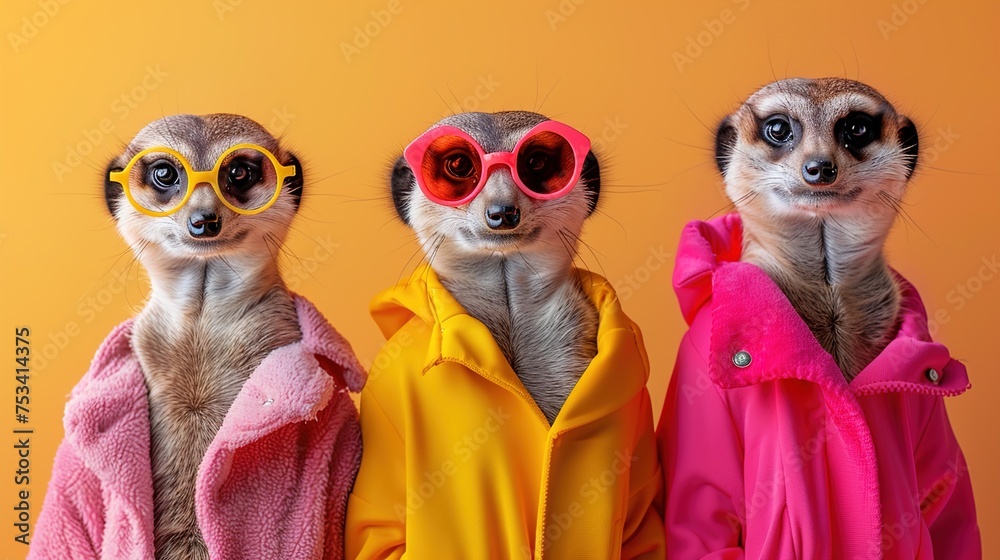 Vibrant Meerkat Gathering: A Creative Animal Concept Generated by AI
