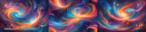 Colorful swirly colors abstract background.