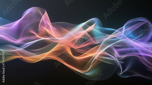 Neon colour purple lines on black background. Creative abstract wallpaper,abstract background with multicolored smoke on a black background,original abstract colorful background