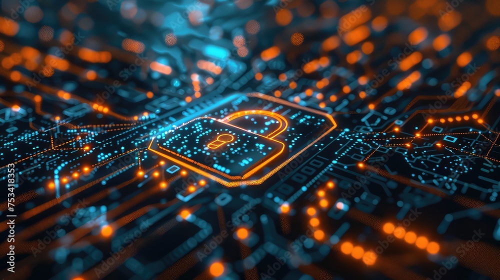 Fototapeta premium Data security, Web protection