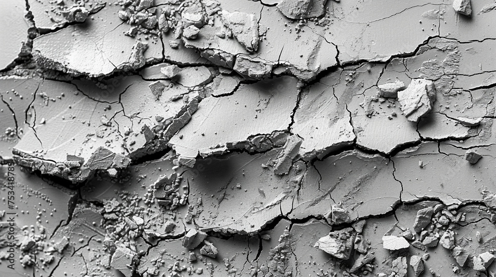 Cracked Wall in grey