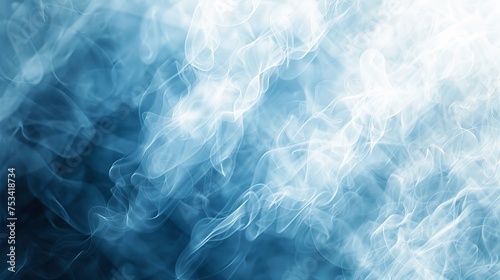 Soccer ball wrapped in pale flame and smoke drawn in , Blue colored smoke abstract lighting on a black background. Background from the smoke of vape 