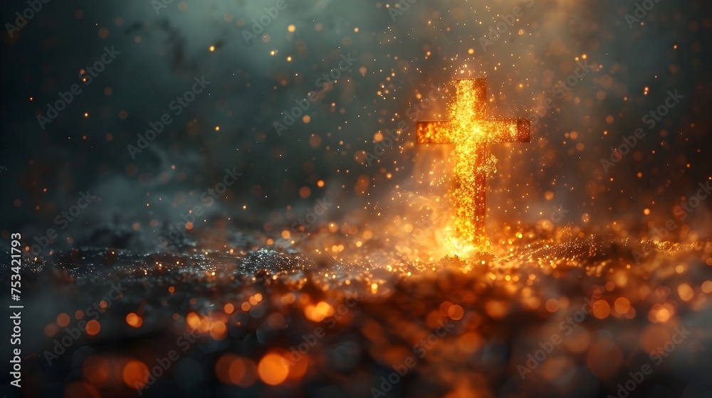 Cross Burning in Fiery Earth, To convey a sense of spiritual