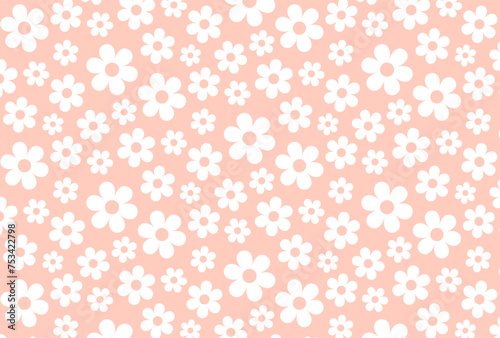 seamless pattern with retro flowers for banners, cards, flyers, social media wallpapers, etc.