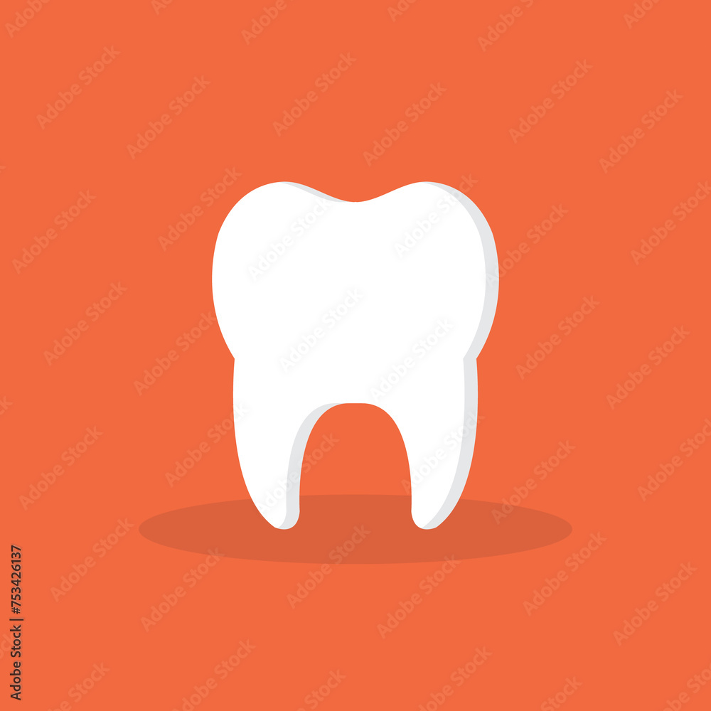 Tooth icon. Oral medicine, stomatology, dental medicine concepts. White tooth. Modern flat design graphic element. Tooth icon. Oral medicine, stomatology, dental medicine concepts. White tooth. Modern flat design graphic element.