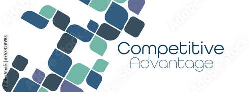 competitive advantage text on white background