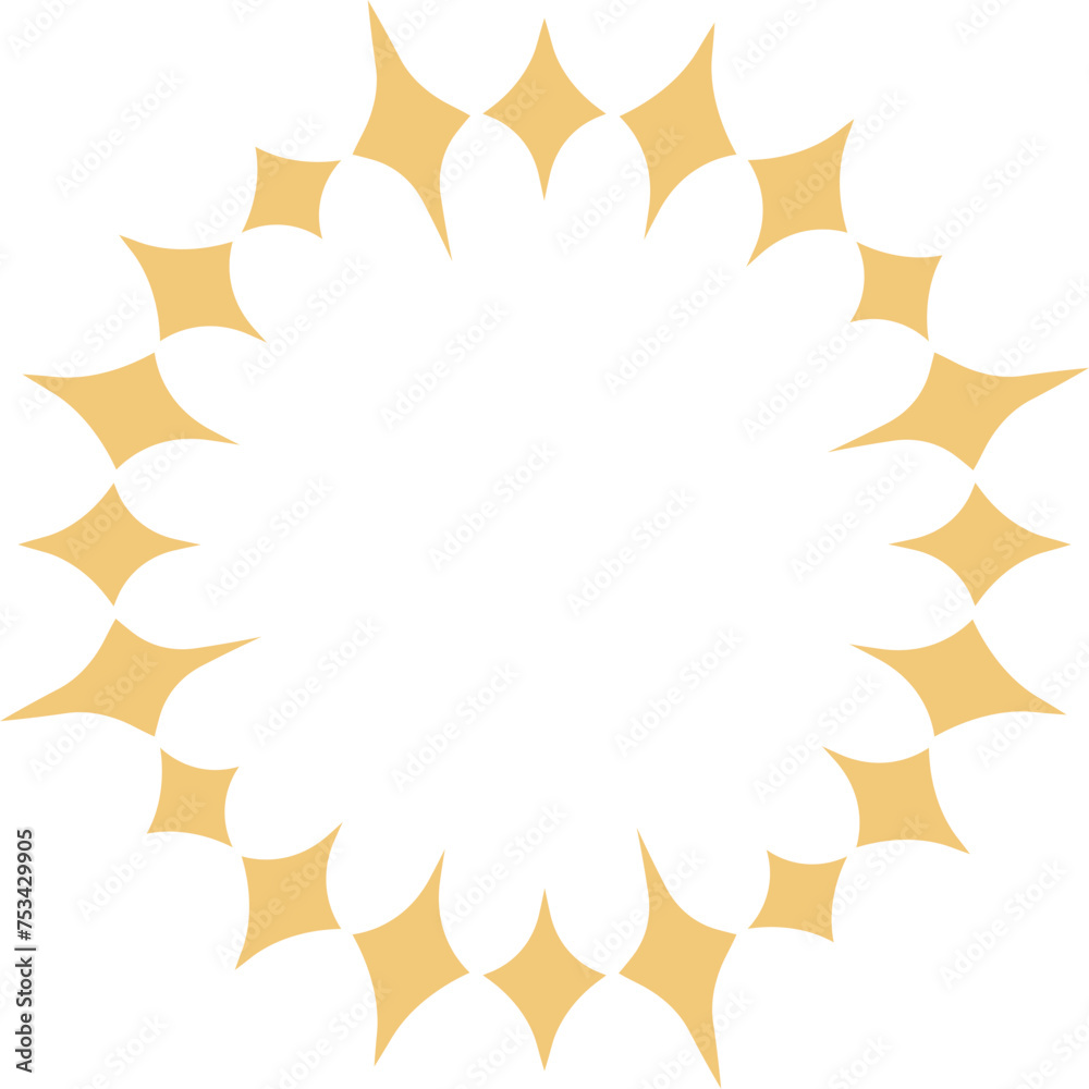 Star shape border circle logo frame illustration Star shape border circle logo frame illustration
