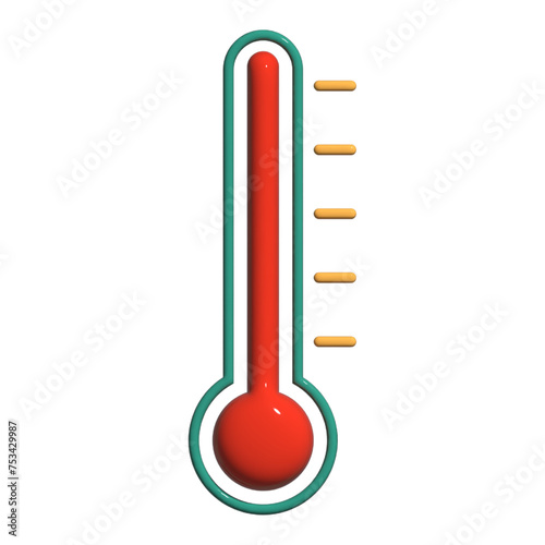 Thermometer icon flat design vector
on white background.