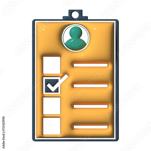 Patient's medical chart clipboard on white background. Health insurance and Medical concept.