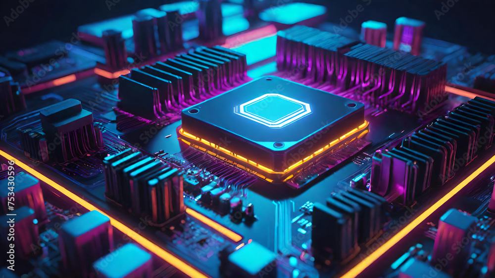 Electronic circuit board with processor