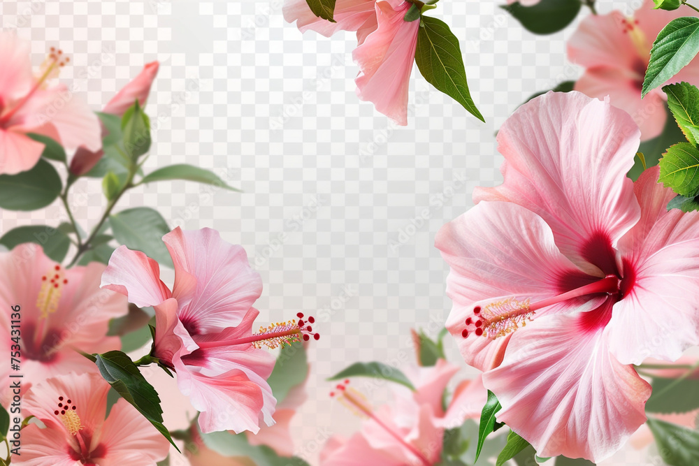 Fototapeta premium pink blossom on a transparent background