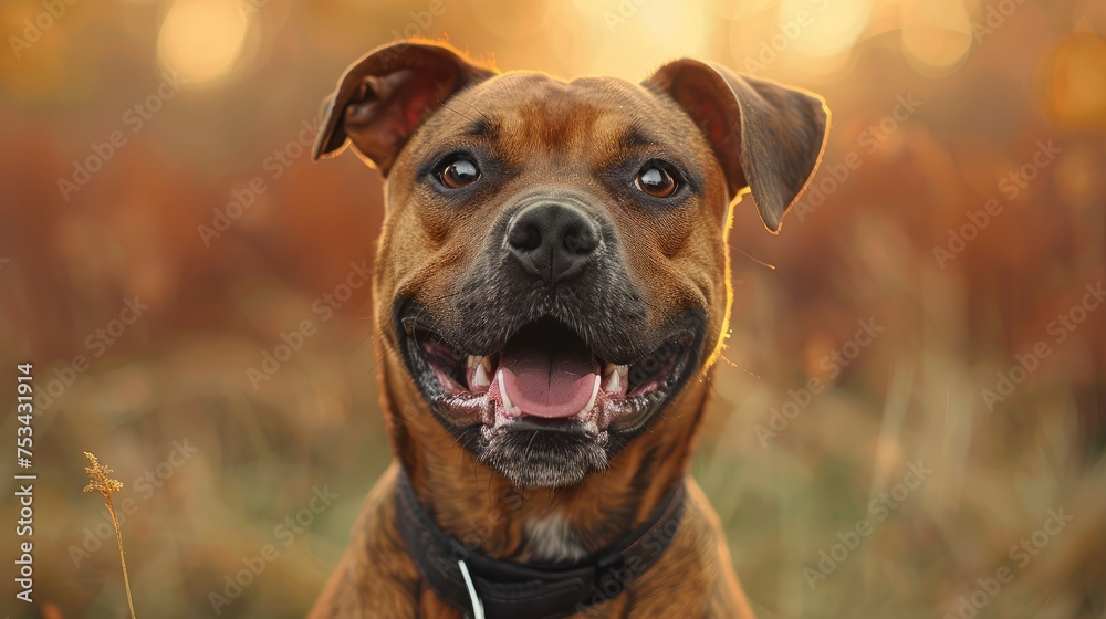 Happy Active Dog Wearing Collar Anti, Desktop Wallpaper Backgrounds, Background HD For Designer