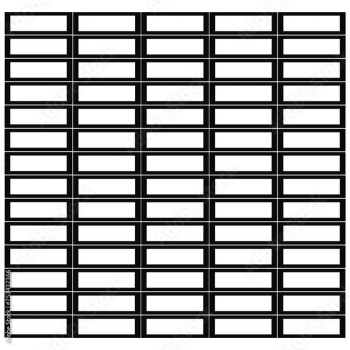 Classic Black Pattern Design Isolated on White