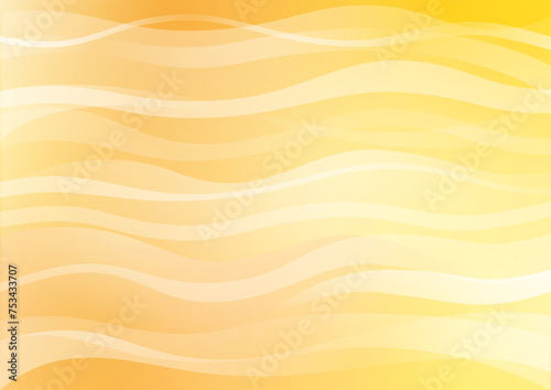 流線 曲線 波のイメージの背景 イエロー 黄