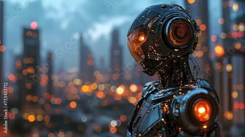 robot, artificial intelligence, sci-fi android. Created with Generative AI.