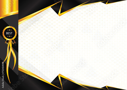  certificate new professional design black and golden gradients color and illustration of an background